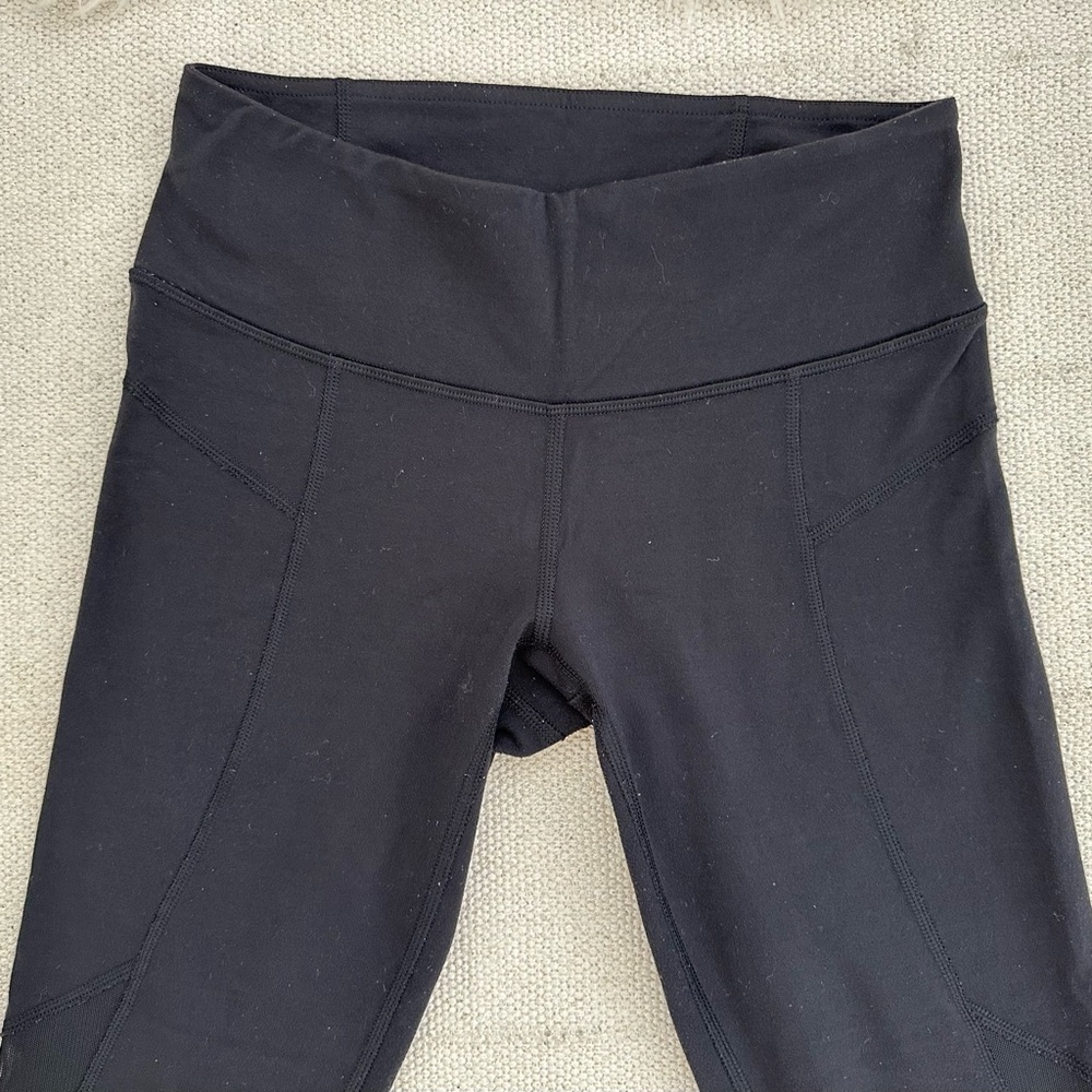 Lululemon Wunder Under Crop Laser Cut Tech Mesh 4 - Picture 8 of 16